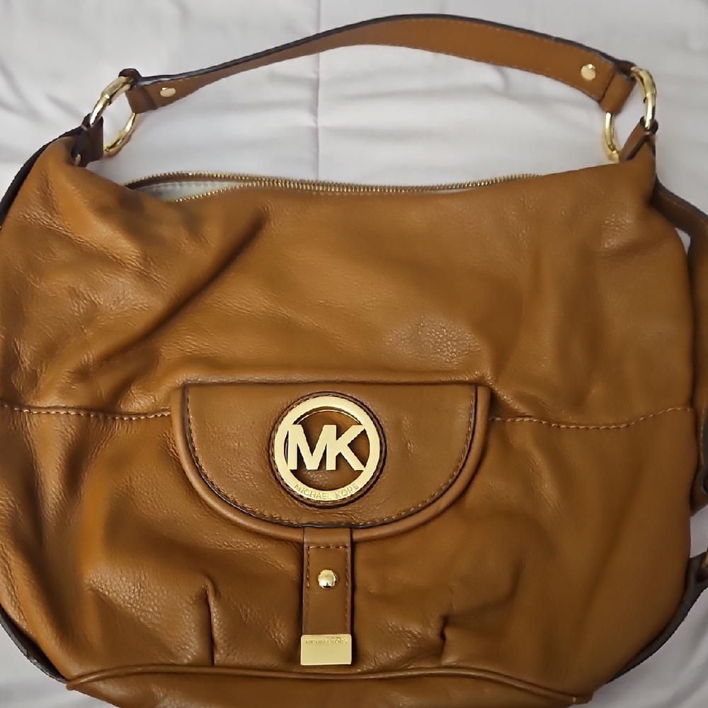 Michael Kors Brown Leather Shoulder Bag